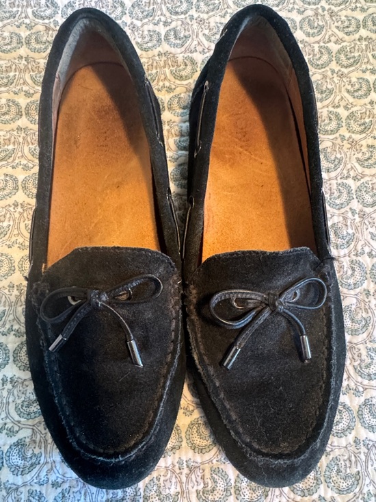 Vionic Shoes - Vionic Black Suede Women's Bow-Accent Loafers